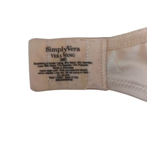 *NEW* Simply Vera by Vera Wang Gardenia push up bra size 38D - Picture 10 of 10